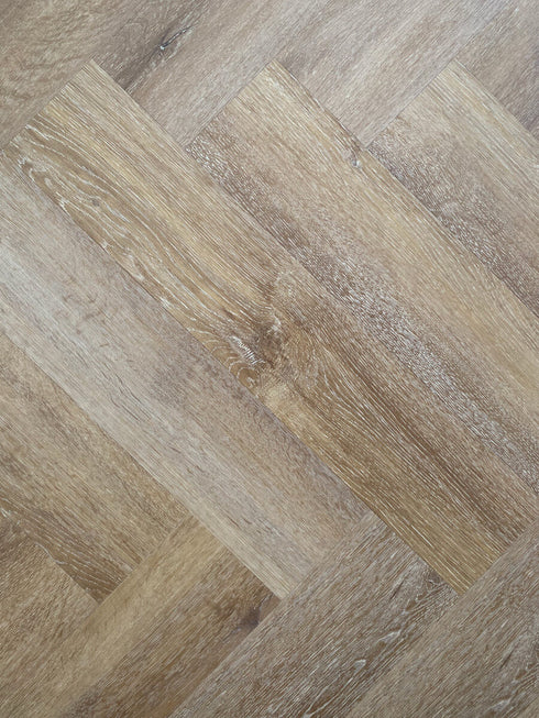 9mm Hybrid Herringbone - Sunset - Obsidian HTT Flooring